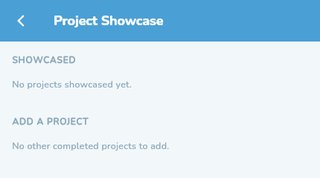 Project Showcase — curate a gallery once a project is completed